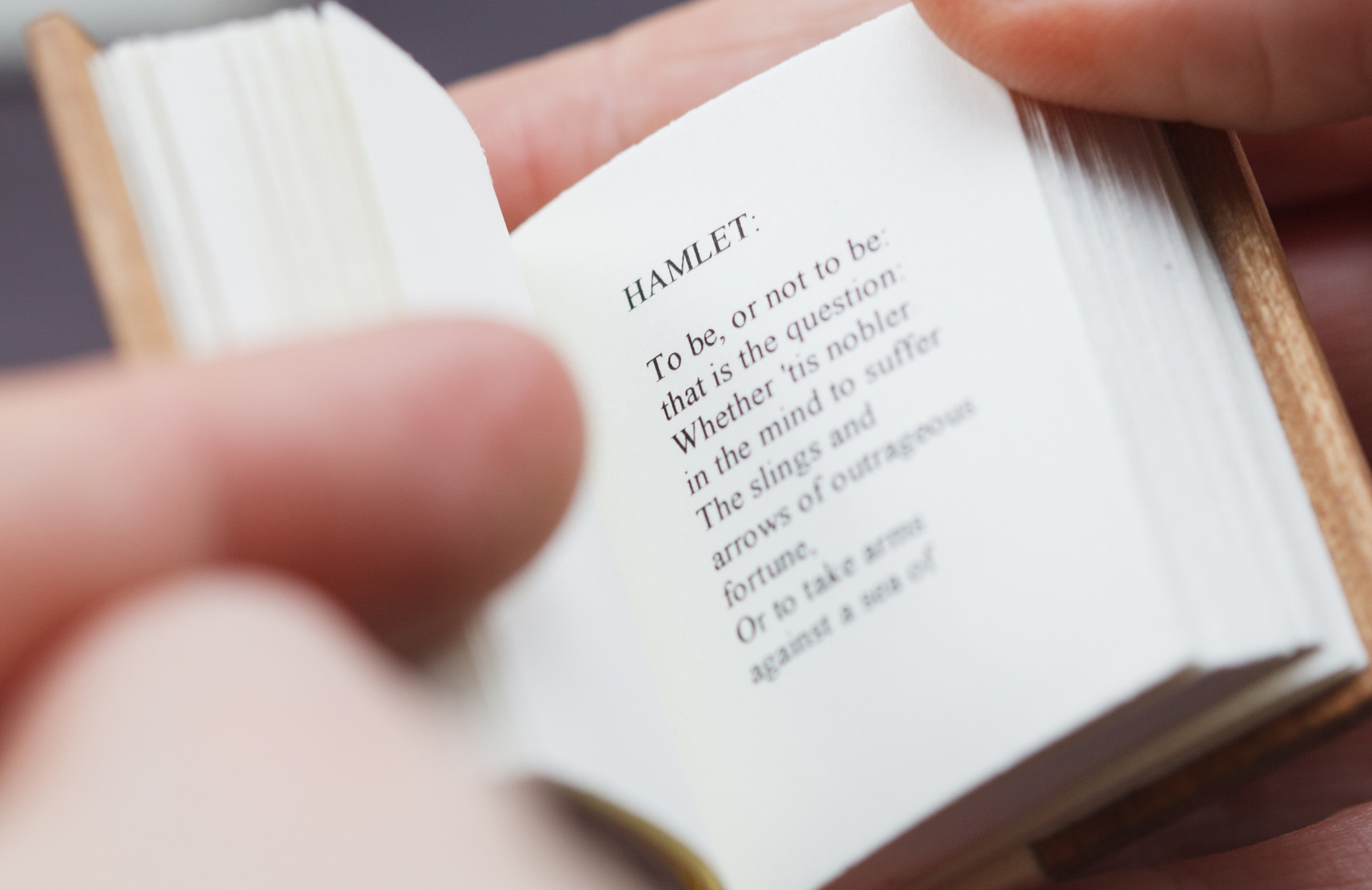 Miniature book of Hamlet